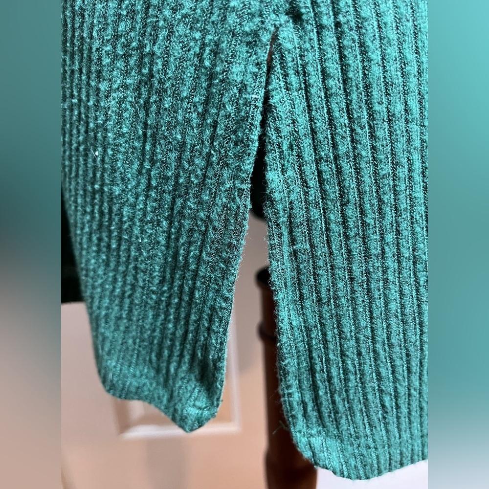 Lane Bryant Green Ribbed V-Neck Tunic Top Plus Size 18/20 - Picture 6 of 12